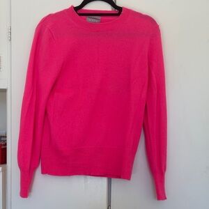 J. Crew Women's Bright Pink Crew Neck Sweater